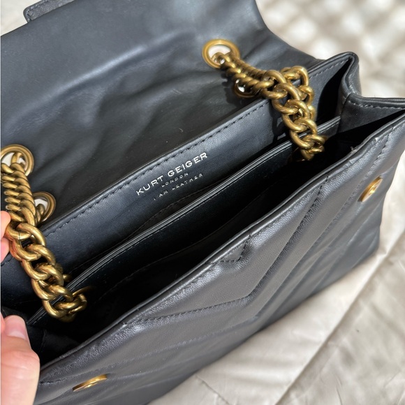 Kurt Geiger Black Leather Shoulder Bag - Picture 4 of 6